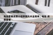 电信套餐资费介绍表图片大全简单，电信 资费套餐